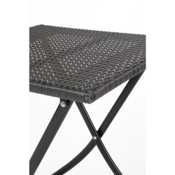 Table carrée pliante en rotin PE Bolero 600mm 