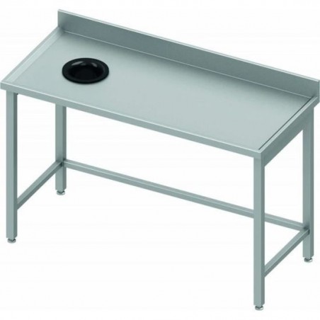 Table à dosseret avec Trou vide ordure de 1730 x 700 mm