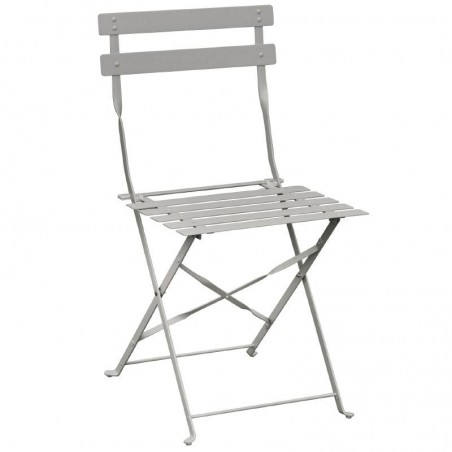 Bolero - Chaise de terrasse en acier gris (lot de 2)