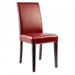 Bolero - Chaises en simili cuir rouges (lot de 2)