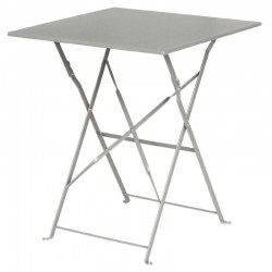 Bolero - Table de terrasse carré en acier grise