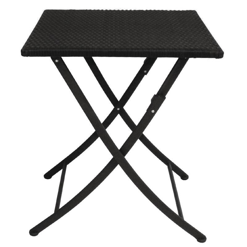 Bolero - Table carrée pliante en rotin PE