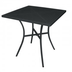 Bolero - Table bistro carré en acier ajouré noire