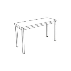 Table Inox Profondeur 700 Mm - Longueur 800 Mm - Sans Étagère - Ttc708T - Nosem 