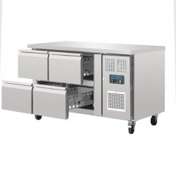 Polar - Table réfrigérée ventilée 4 tiroirs