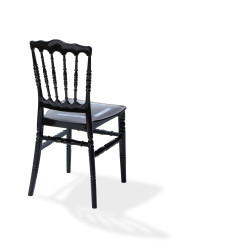 Napoleon chaise empilable Noir, Polypropylène, 41x43x89,5cm (BxTxH), incassable, 50400BL 