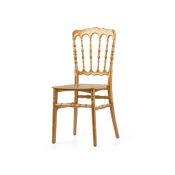 Napoleon chaise empilable Or, Polypropylène, 41x43x89,5cm (BxTxH), incassable, 50400GL 