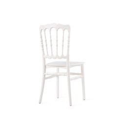 Napoleon chaise empilable Blanc, Polypropylène, 41x43x89,5cm (BxTxH), incassable, 50400 