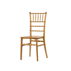 Tiffany chaise empilable Or, Polypropylène, 41x43x92cm (BxTxH), incassable, 50410GL 