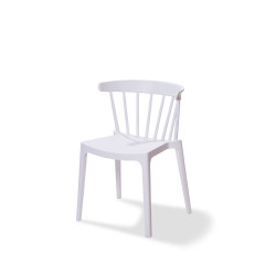 Windson chaise empilable Blanc, Polypropylène, 54x53x75cm (BxTxH), 50901 
