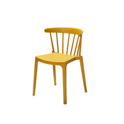 Windson chaise empilable Jaune ocre, Polypropylène, 54x53x75cm (BxTxH), 50904 