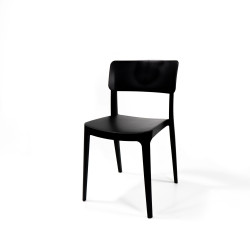 Wing chaise empilable en plastique, Noir, 50916  