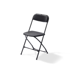 Budget chaise pliable Noir/Noir, structure en acier, 43x49x80cm (BxTxH), 50160 