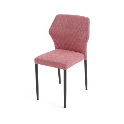 Louis chaise empilable, Rose, revêtement en velours, ignifuge, 49x57,5x81,5cm (BxTxH), 52006 