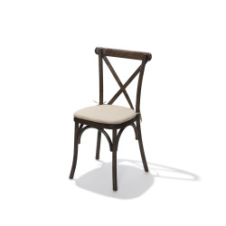 Galette de chaise rembourrée, Ecru, pour chaise et tabouret de bar Crossback, 46x45x2cm (BxTxH), 50100CSHN 