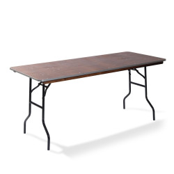 Table de banquet pliable en bois rectangulaire 122x76 cm, 21122 