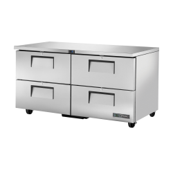 Réfrigérateur comptoir bas pour cuisine, 4 tiroirs 