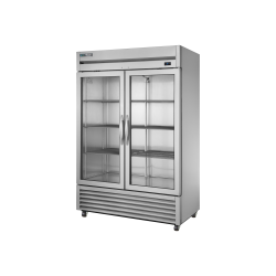 Réfrigération verticale pour les services alimentaires, 2 portes battantes vitrées 