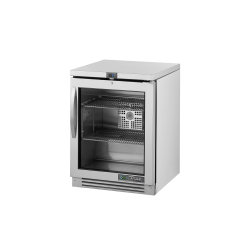 Réfrigérateur comptoir bas pour cuisine, 1 porte battante vitrée 