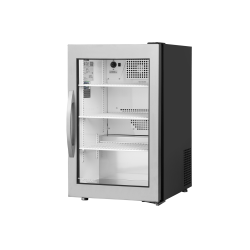 Réfrigérateur de comptoir de vente au détail, 1 porte battante vitrée 