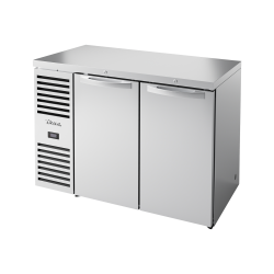 Réfrigérateur de bar, extension en acier inoxydable, 2 portes battantes pleines 