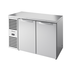 Réfrigérateur de bar, extension en acier inoxydable, 2 portes battantes pleines 