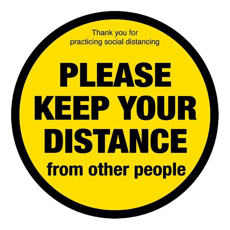 Adhésif au sol de distanciation sociale Please Keep Your Distance 40cm 