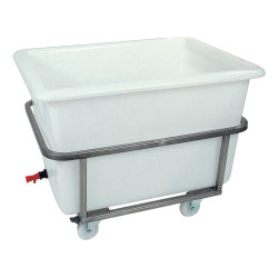 Bac A Glace Polyethylene 500 Litres - Sur Chassis Inox Roulant 