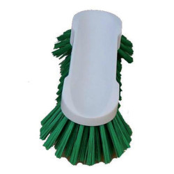 Brosse Tonneau Papillon 245 Mm Fibre Polyester - Couleur Verte, Support Polypropylene Blanc 