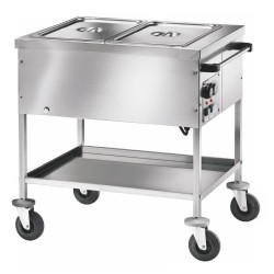 Chariot Bain-Marie 2 Cuves Gn1/1-150 - Temperature Differenciee 