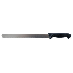 Couteau Pour Pate En Croute Lame Microdentee L-300 - Manche Abs Noir Avec Rivets 