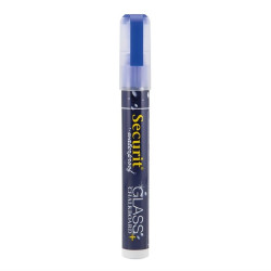 Marqueur craie waterproof Securit (verre+ ardoise) pointe 2-6mm bleu 