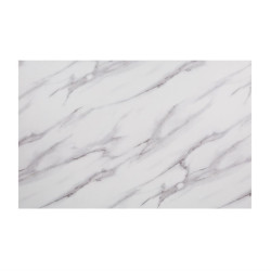 Plateau de table rectangulaire pré-percé Bolero effet marbre 1100 x 700 mm 