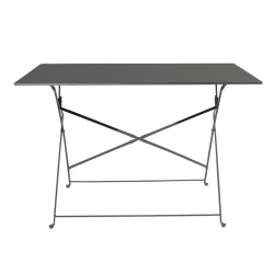 Table de terrasse pliable Bolero noire 1100 x 700mm 