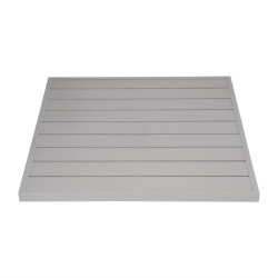 Plateau de table carré en aluminium Bolero gris clair 700 mm 