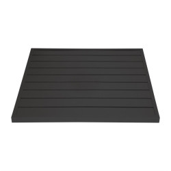 Plateau de table carré en aluminium Bolero noir 700 mm 