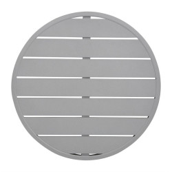 Plateau de table rond en aluminium Bolero gris clair 580 mm 