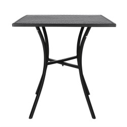 Table bistro carrée en acier ajouré Bolero noire 700mm 