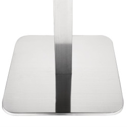 Pied de table carré en acier inoxydable Bolero 