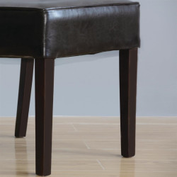 Chaises confortables en simili cuir Bolero marron foncé (Lot de 2) 