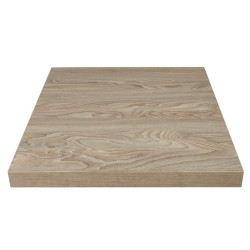 Plateau de table carré Bolero effet bois clair 