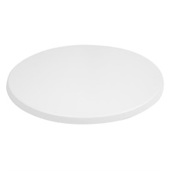 Plateaux de table pré-percés ronds blancs Bolero 