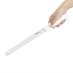Couteau à trancher denté Hygiplas blanc 255mm 