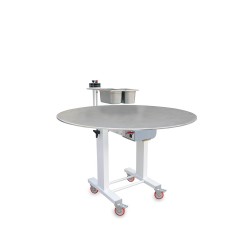 Tourapizza - Table rotative en acier inoxydable