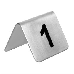 Lot de numéros de table en acier inoxydable Olympia 1-10 (Lot de 10) 