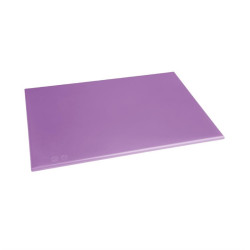 Planche à découper antibactérienne haute densité Hygiplas violette 450x300x10mm 