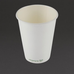 Gobelets boissons chaudes compostables Vegware blancs 34 cl (x1000) 