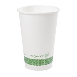 Gobelets boissons chaudes compostables Vegware blancs 45,5 cl (x1000) 