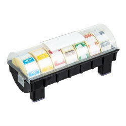 Etiquettes amovibles code couleur avec distributeur Hygiplas 24mm 