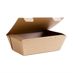 Boîtes alimentaires micro-cannelées compostables Vegware 130x195mm (lot de 300) 